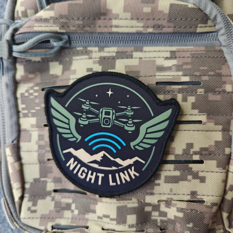 2026 New Patches, NIGHT LINK Morale Badges, For Clothing, Hats, Backpacks, etc., Hook and Loop