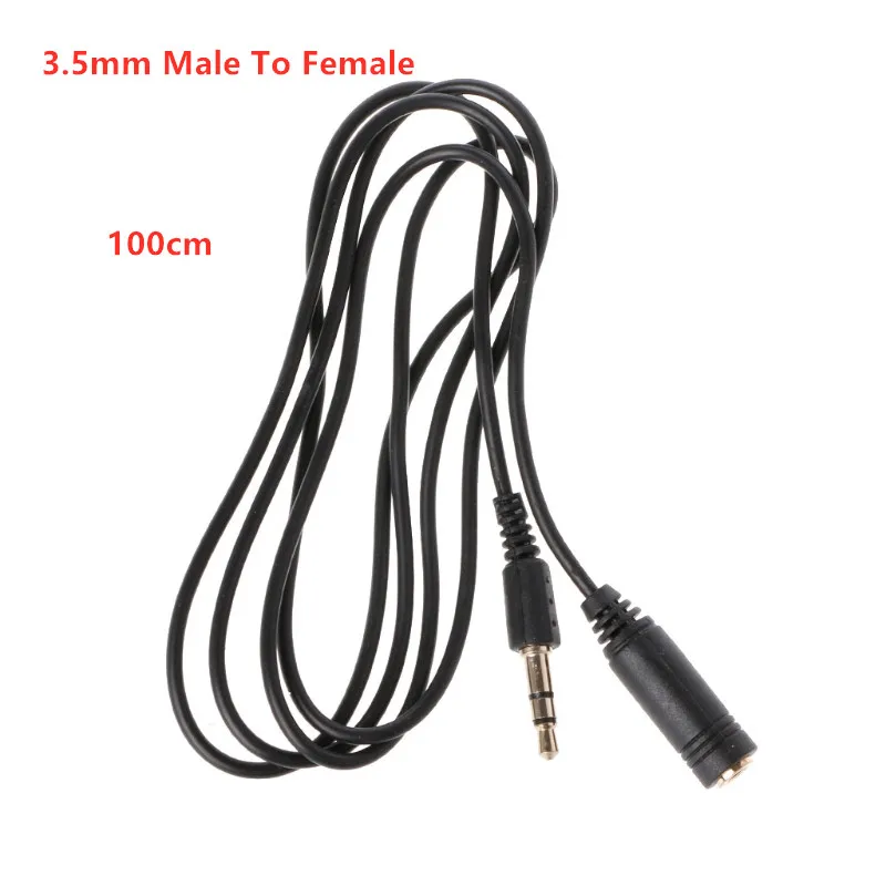 OOTDTY 90 Degree Right Angled 3.5mm Jack Male To Male 3.5mm Male To Female Stereo Audio Cable For Car AUX Computer Speakers MP3