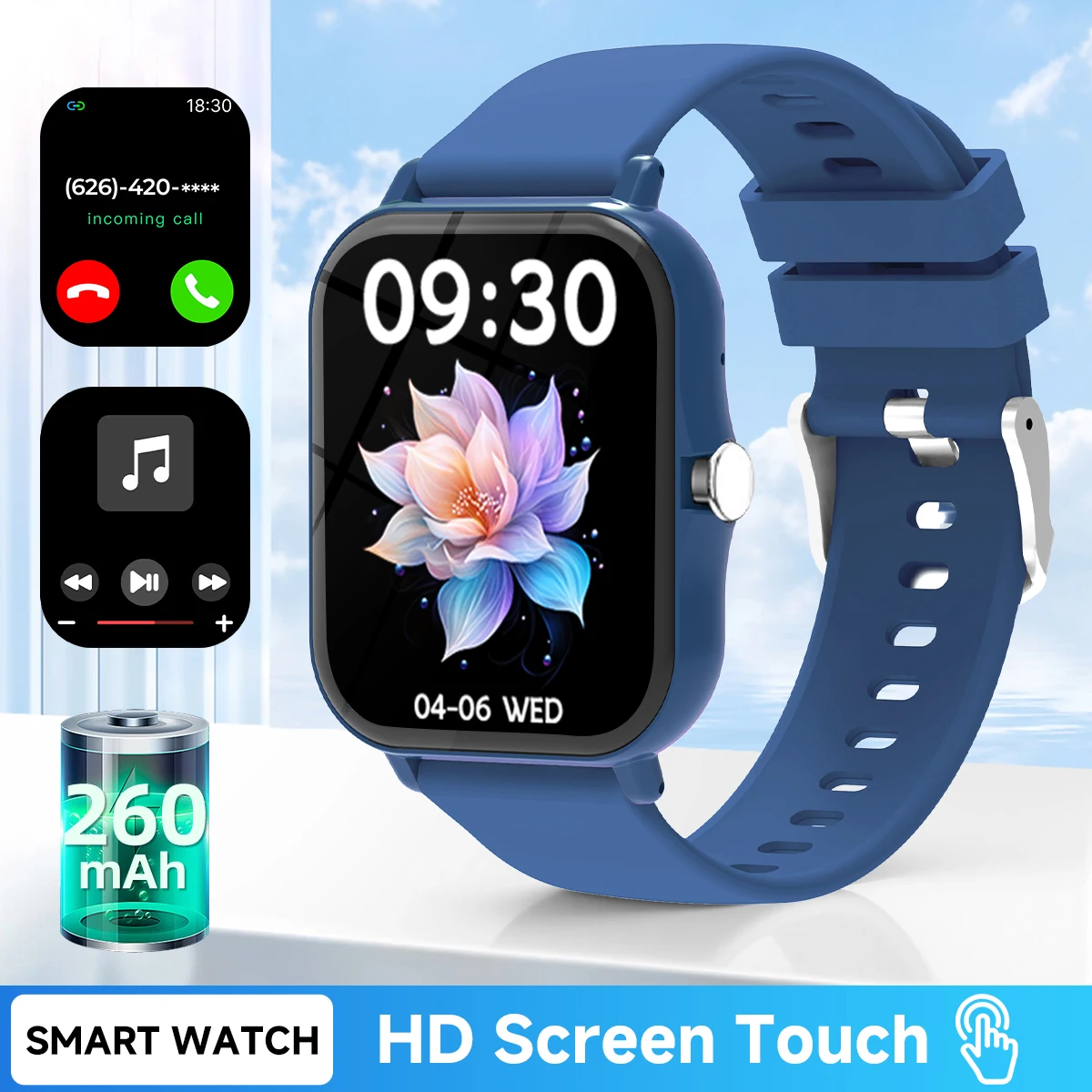 Smartwatch with 1.83'' Display and Voice Assistant