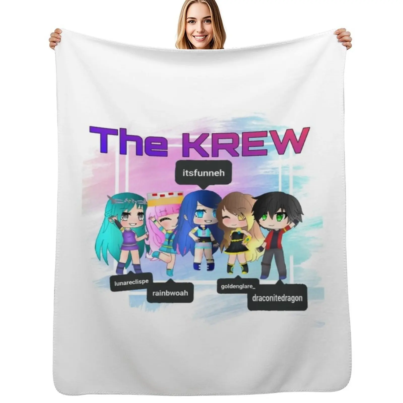 The krew Throw Blanket Soft Comfort Blanket for Reading Watching TV