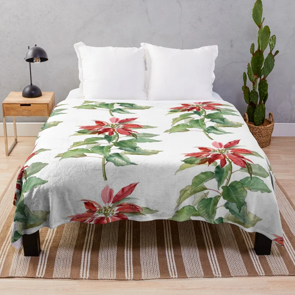 

Christmas flower Throw Blanket Luxury Thermals For Travel Blankets