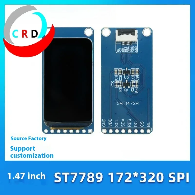 Chanruida 1.47 inch TFT LCD 172 × 320 module ST7789P3 serial SPI display LCD color screen oled  arduino display  tft display