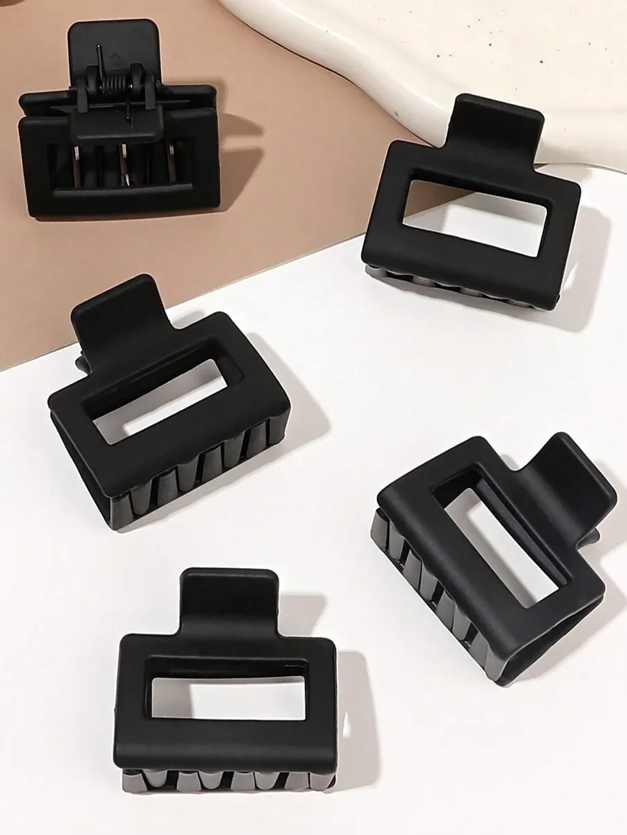 

Black Matte Square Hair Claws 4cm Claw Clips For Women Hair Accessories
