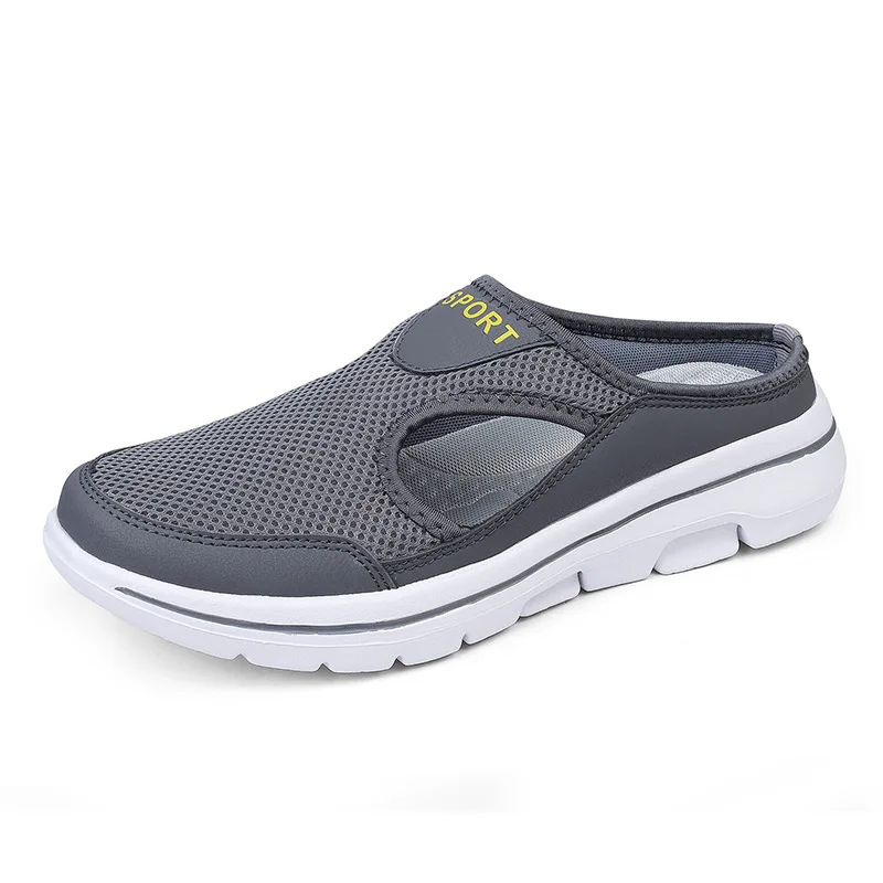 Women Slippers Breathable Mesh Casual Flat Shoes Outdoor Home Lightweigh Solid Slip On Couple Shoes Walking Sport Sandals2023