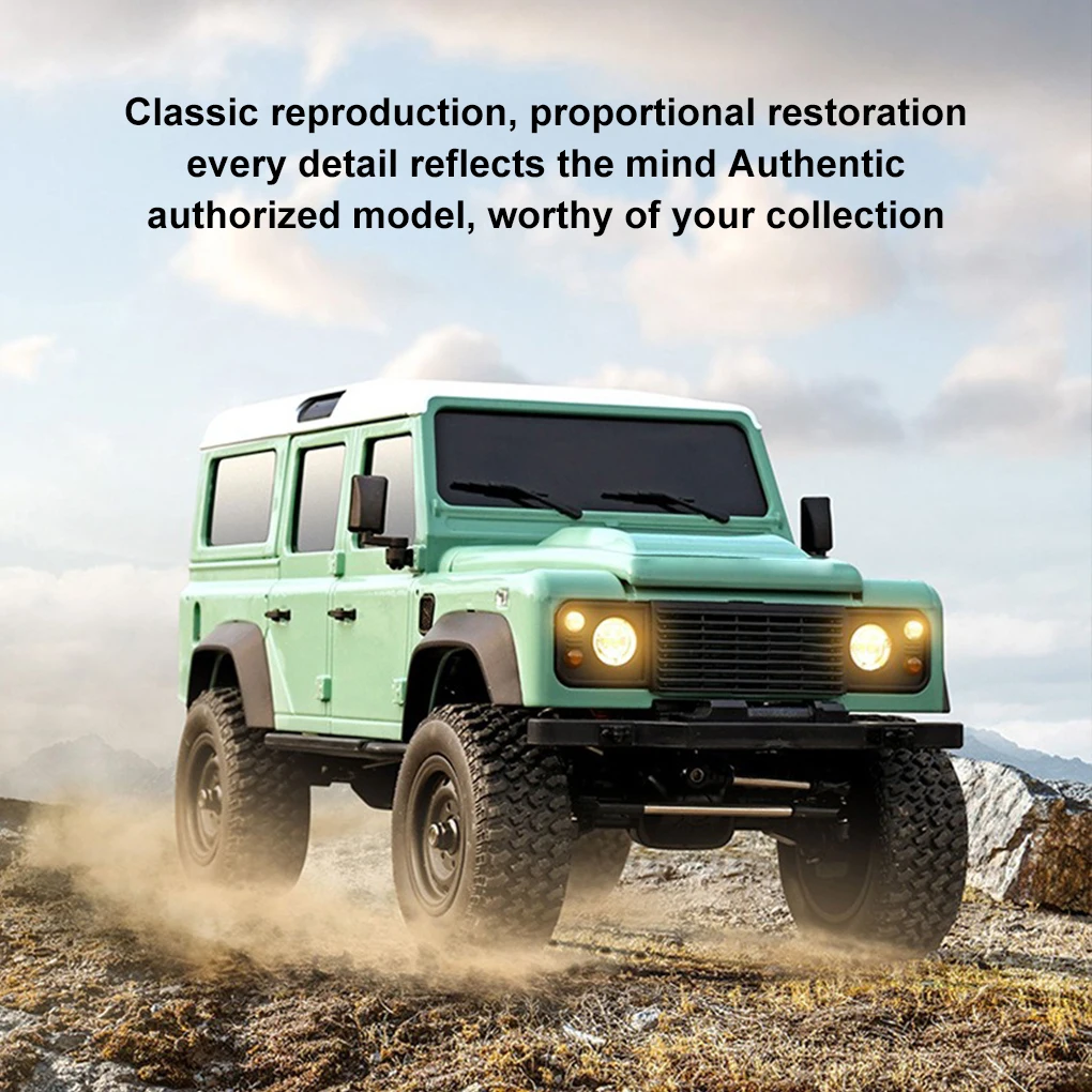 1/18 MN111 4WD Professional RC Car Metal Vehicle Model Toy With LED Lights Climbing Off-road Racing Remote Control Vehicle Model