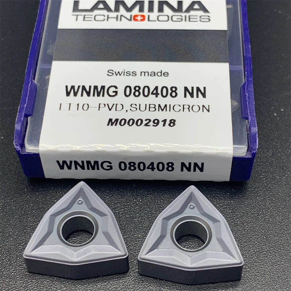 10PCS LAMINA WNMG 080404 NN LT10-PVD carbide blade CNC lathe cutter head WNMG 080408 NN LT10-PVD tool WNMG080404