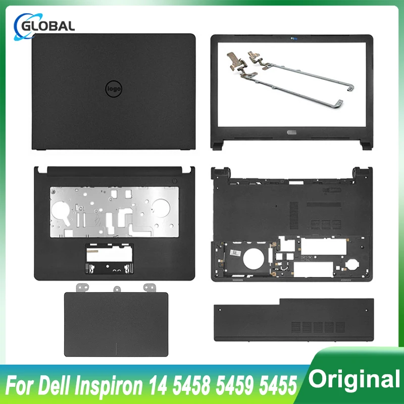 NEW Laptop Case for Dell Inspiron 14 5000 5458 5459 5455 LCD Back Cover Front Bezel Palmrest Bottom Case Door Housing No Touch