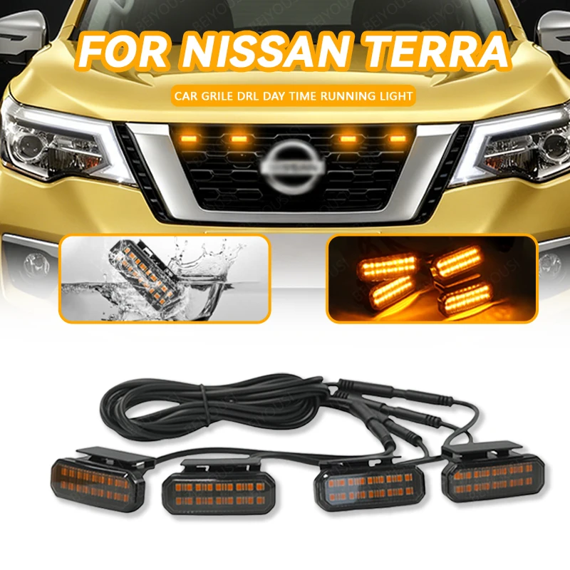 

18 светодиодов передняя решетка для автомобиля NISSAN TERRA дневные ходовые огни колеса лампа для бровей для пикапа Offroad 12 В