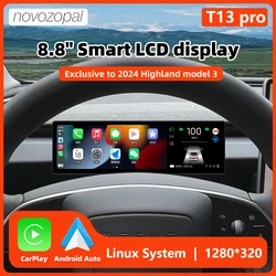 Novozopai T13 Pro 8.8 Inch Only For Tesla Model 3 Highland 2024 Support Wireless Carplay Android auto Dashboard Heads Up Display