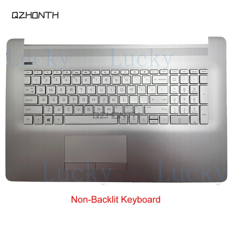 

f New For HP 17-CA 17-BY 17BY Palmrest w/ Non-Backlit Keyboard Silver L92785-001