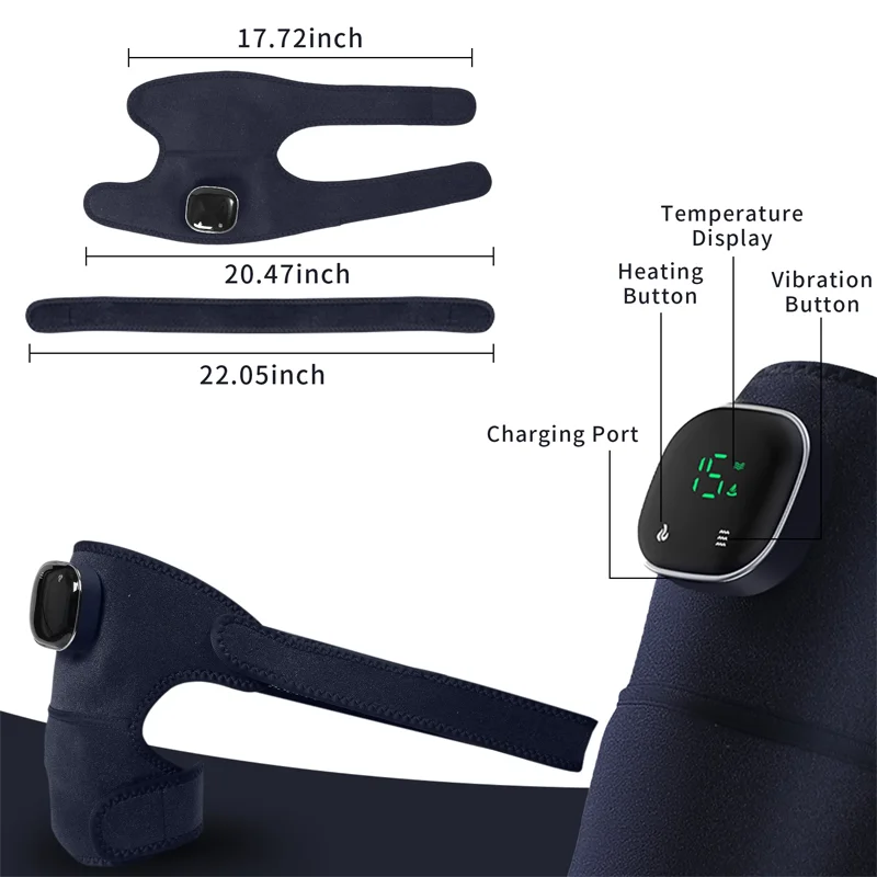 Multifunctional Knee and Leg Massager with Adjustable Calorie and Vibration - USB Charging for Knee, Shoulder and Elbow