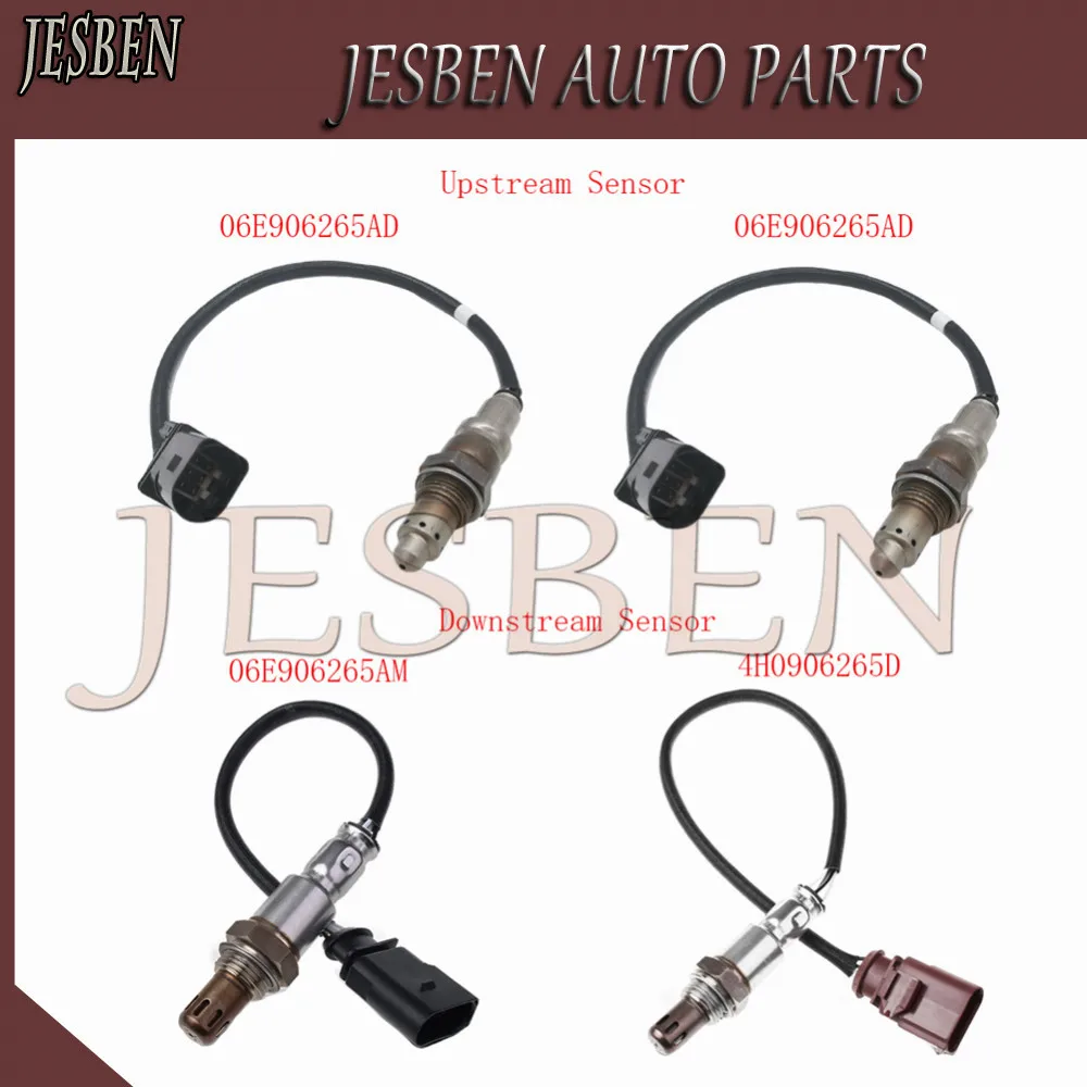 4pcs 06E906265AD 06E906265AM 4H0906265D Front & Rear Lambda O2 Oxygen Sensor for AUDI A8 2.5 3.0 4.0 6.3 TFSI S8 4.0 2014-2017