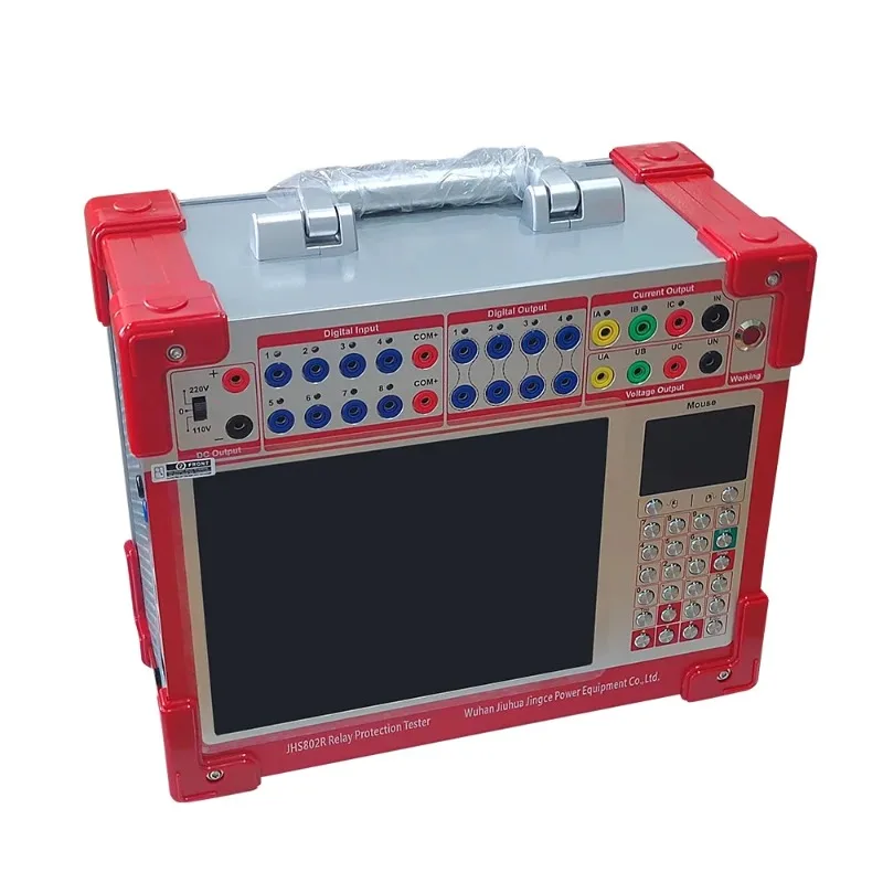 Red Color Three Phase Relay Test Kit 3-Phase Relay Protection Tester Microcomputer Based Relay Protection Tester for Electrical