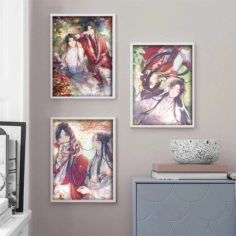 Anime Heavenly Official Blessing and Beautiful Novel Poster Canvas Painting and Prints  Wall Art Picture for Bedroom Home Decor