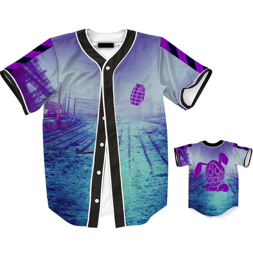 Sommer schnell trocknend atmungsaktiv cool Baseball Kurzarmhemd Designer-Stil trend iges Kurzarmhemd mb27