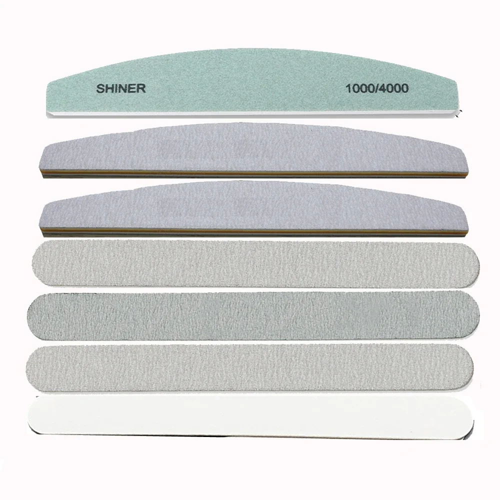 50PCS Nail Files Sample Set 100/180/240/1000/4000 Grit Polishing Files for DIY Nail Care And Quality Test - No Logo