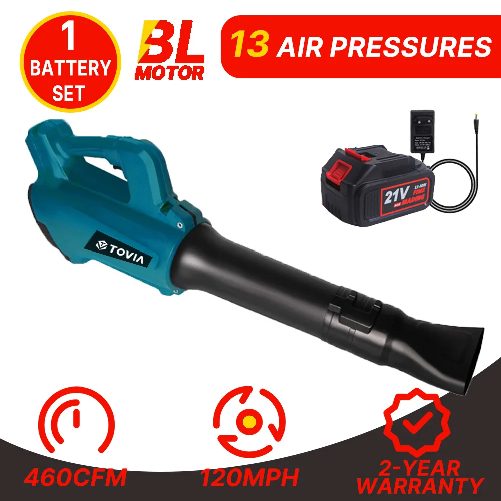 SCIMAKER 21V Brushless Cordless Electric Leaf Blower 460CFM and 120 MPH for Garden Cleaning Home Gardening work with 1 Battery