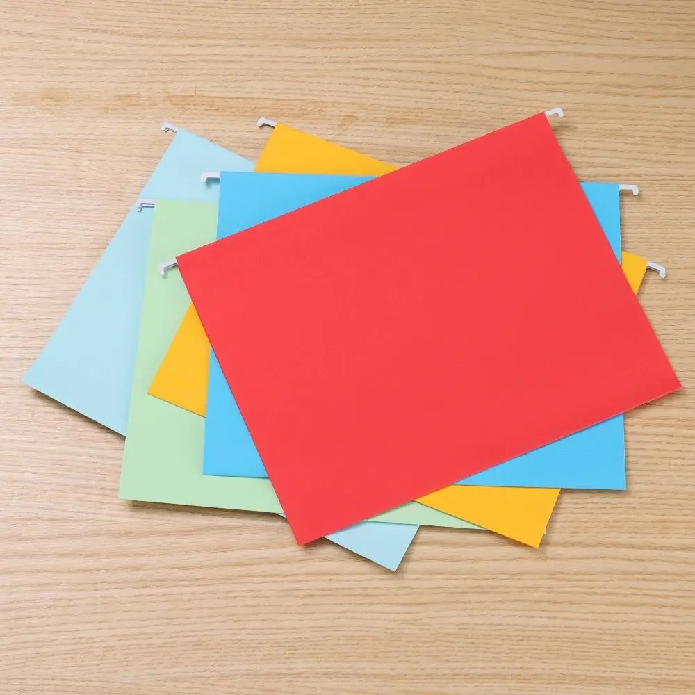 10PCS Simple A4 Hanging File Folder Letter Size Portable Hanging Document Clip Paper Large Capacity Document Holder Classroom