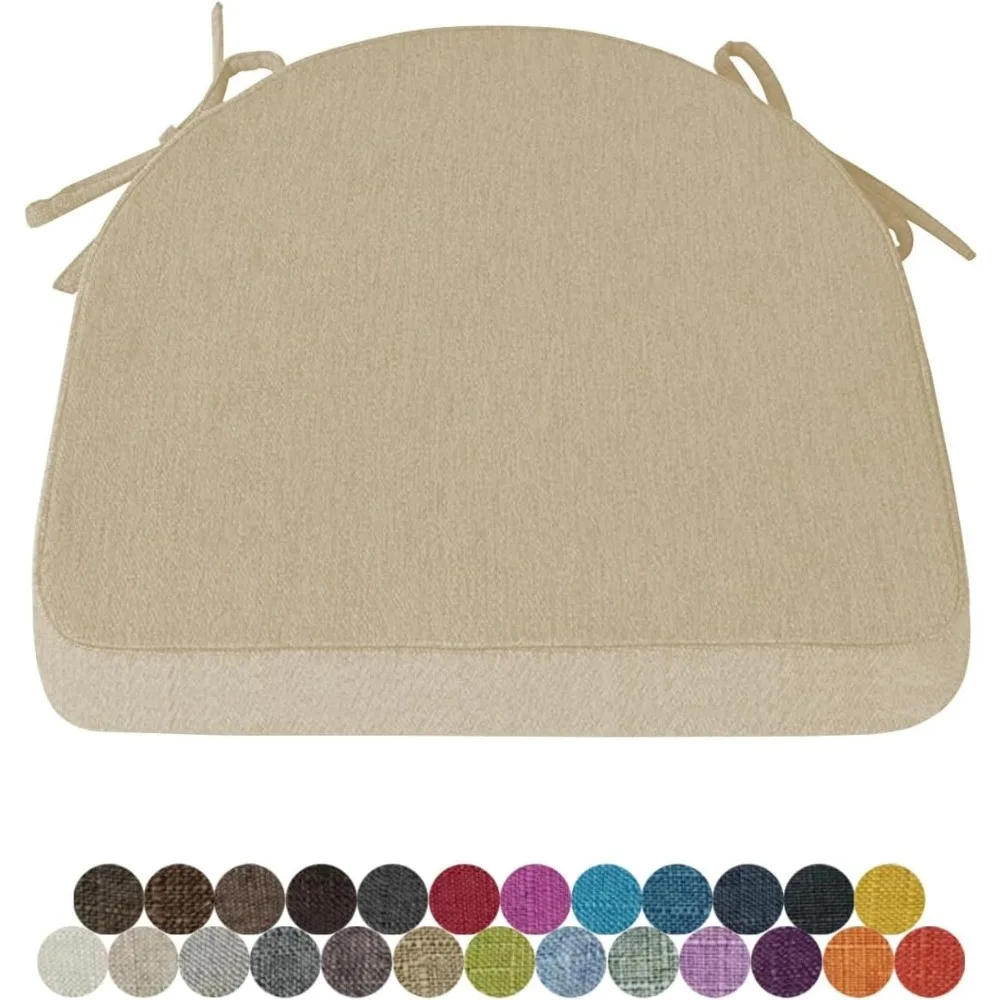 Cojín para asiento de silla con cremallera, cojín decorativo antideslizante, cojín para jardín, tapicería semiredonda para asientos interiores/exteriores