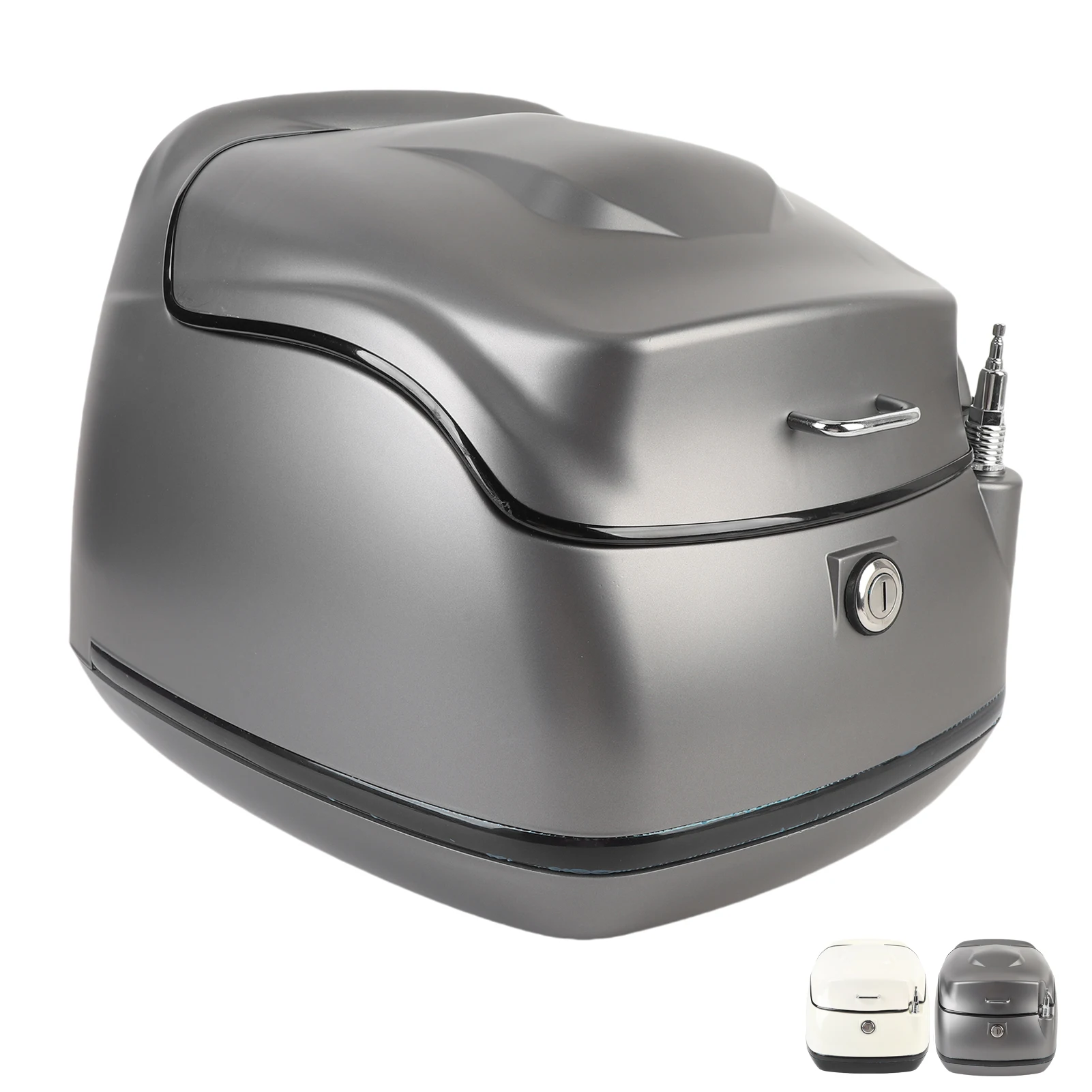 

Motorcycle Top Box Motorcycle Luggage Trunk Wear Resisting ABS Waterproofing 38L Large Capacity with Key Lock for Helmet Gloves