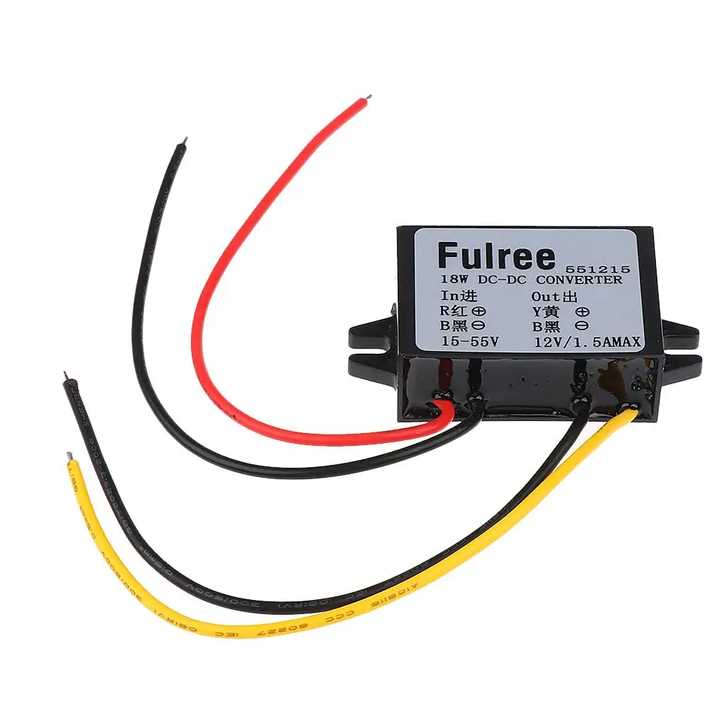 

Модуль понижающего регулятора постоянного тока от 24 В до 12 В, 18 Вт, автомобильный источник питания