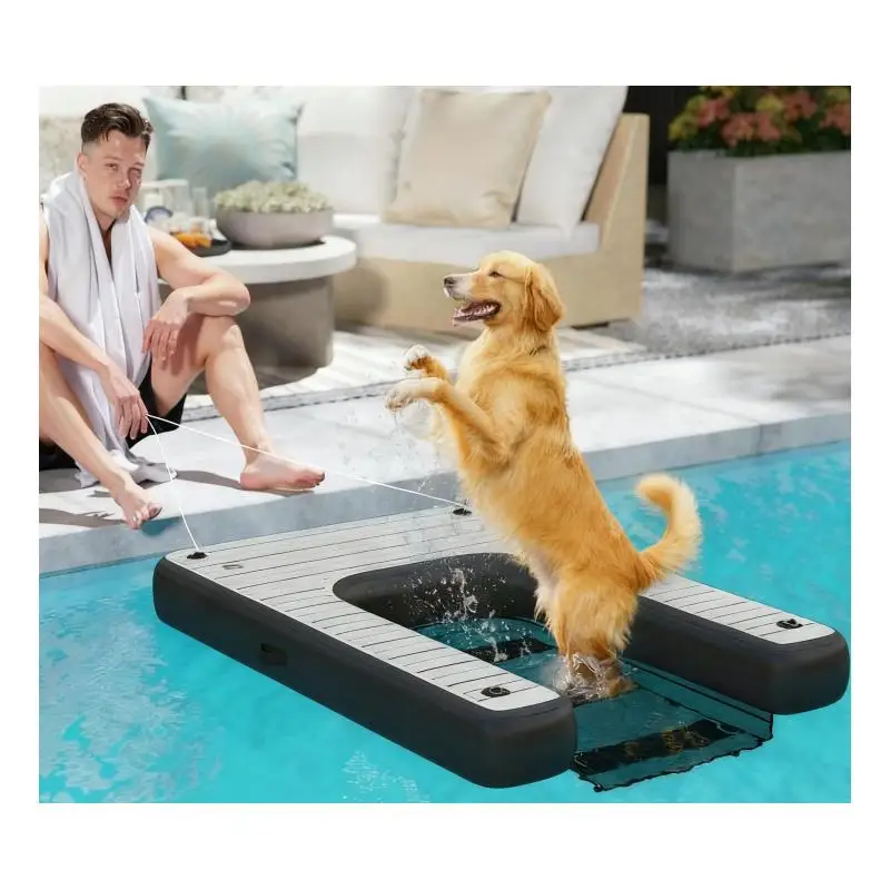 

Надувной пандус для собачьей лодки, легкий доступ к лодкам и доскем, нескользящая конструкция, идеально подходит для использования в озере