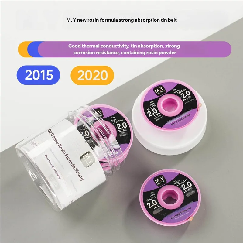 

YCS YANG M.Y Strong Rosin Suction Tin Tape with Residue-free Adsorption Fast Cleaning and Solder Joint Tin Slag Removal
