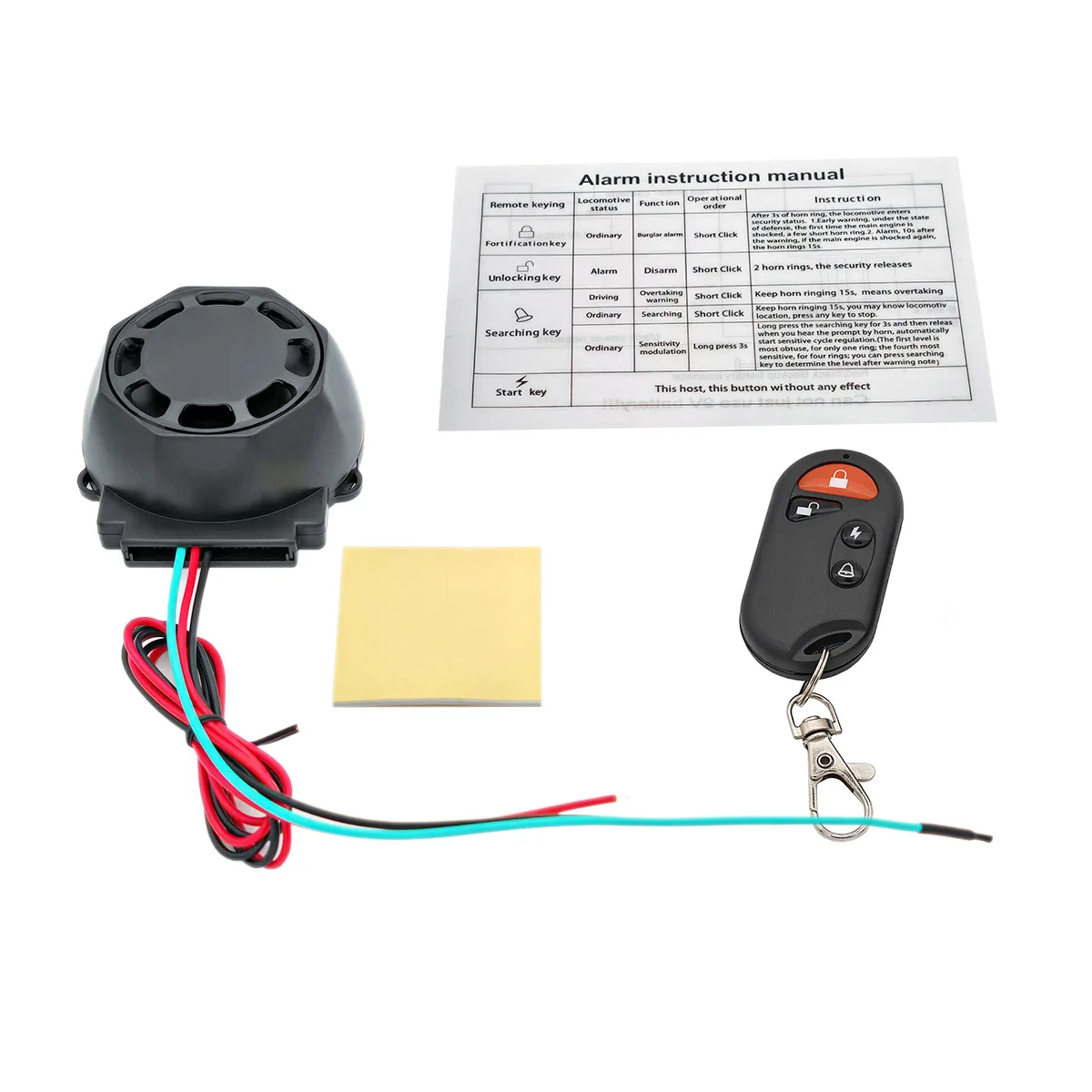 Simple motorcycle alarm 12V vibration alarm easy to install easy to use universal type