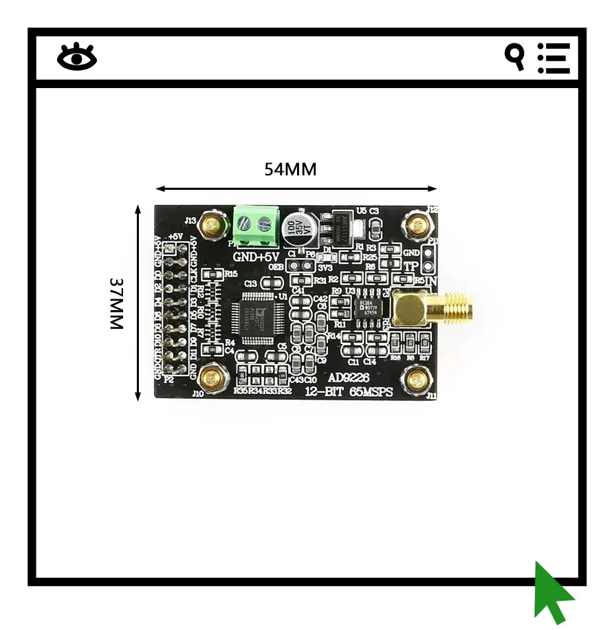 ad9226-high-speed-adc-module-high-speed-signal-acquisition-analog-to-digital-conversion-module-65m-sampling-data-acquisition