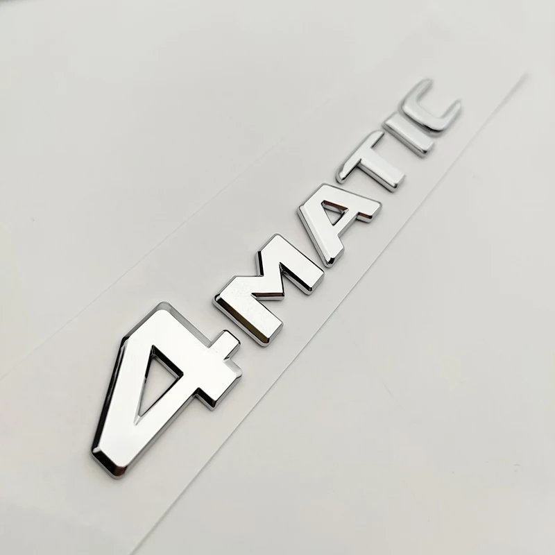 3d ABS Chrome Black 4 Matic Logo 4Matic Emblem Letters Nameplate Car Trunk Badge 4matic Sticker Accessories