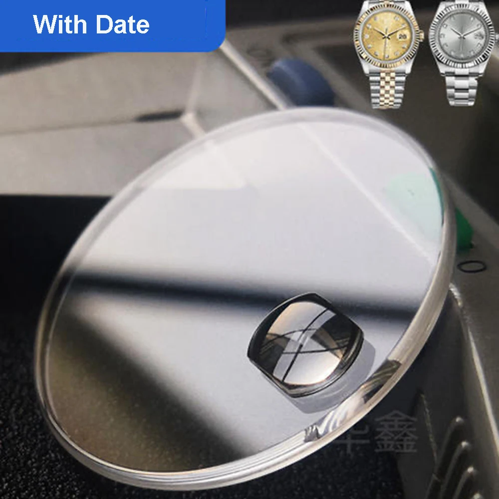 

Sapphire Crytal Suitable For DATEJUST 36 Case Flat With Date Window With Logo Anti-scratch Watch Glass With Gasket For Rolex