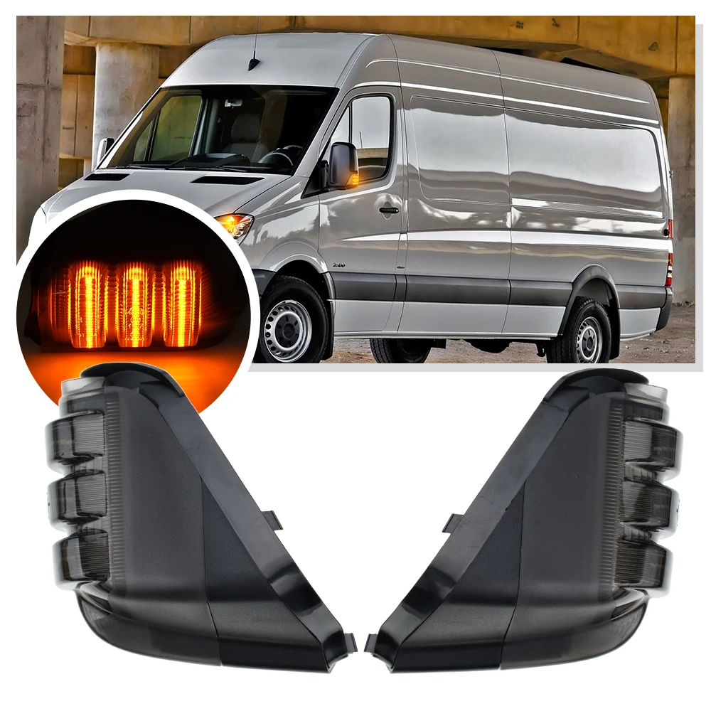 

For VW Crafter 2006-2016 MAN TGE BENZ Sprinter W906 BR907 LED side view mirror replacement dynamic LED mirror side repeaters