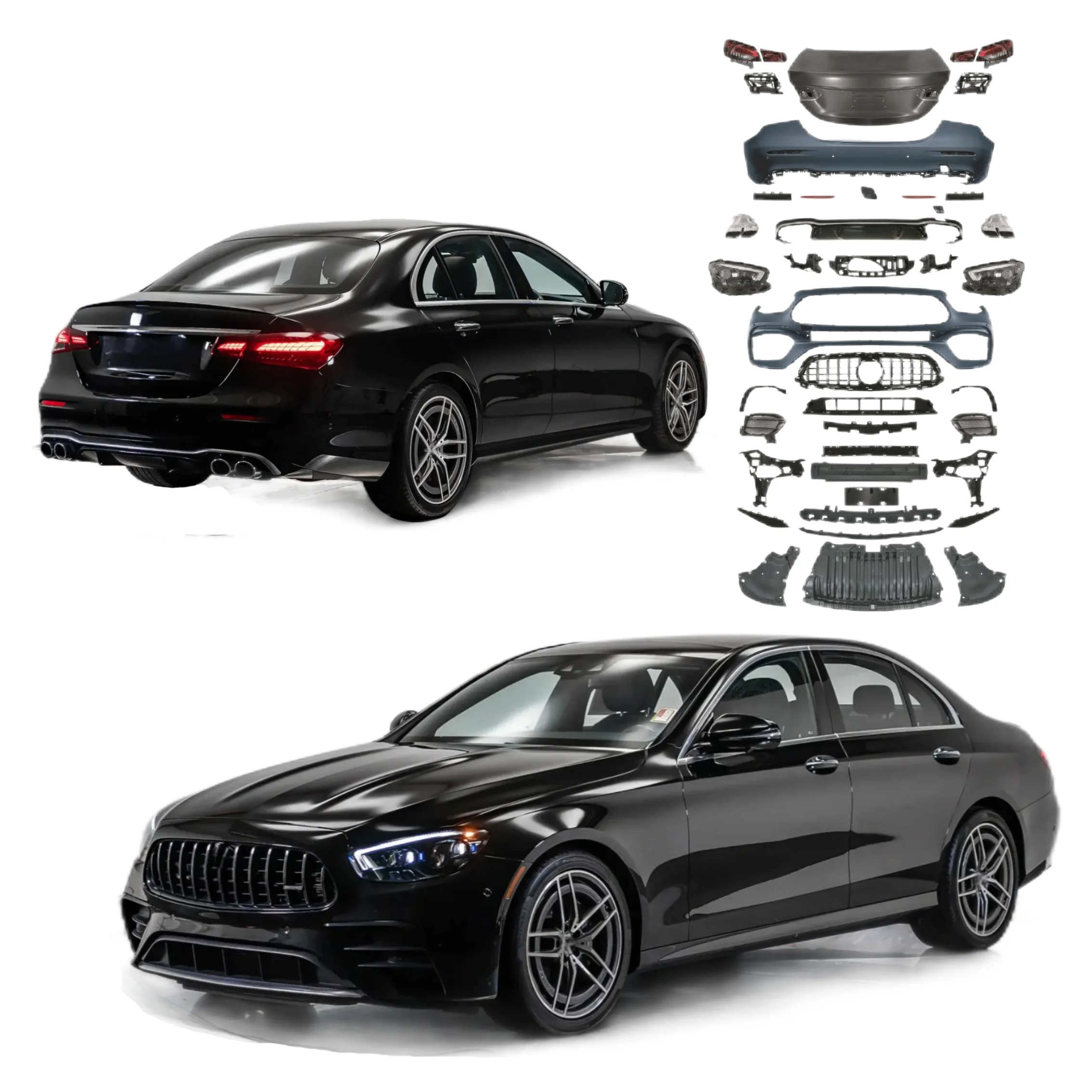 

Bodykit for W213 E-Class 2016-2020 to W213 2023+ E63 Exterior Modification Bumper Taillight Plug and Play