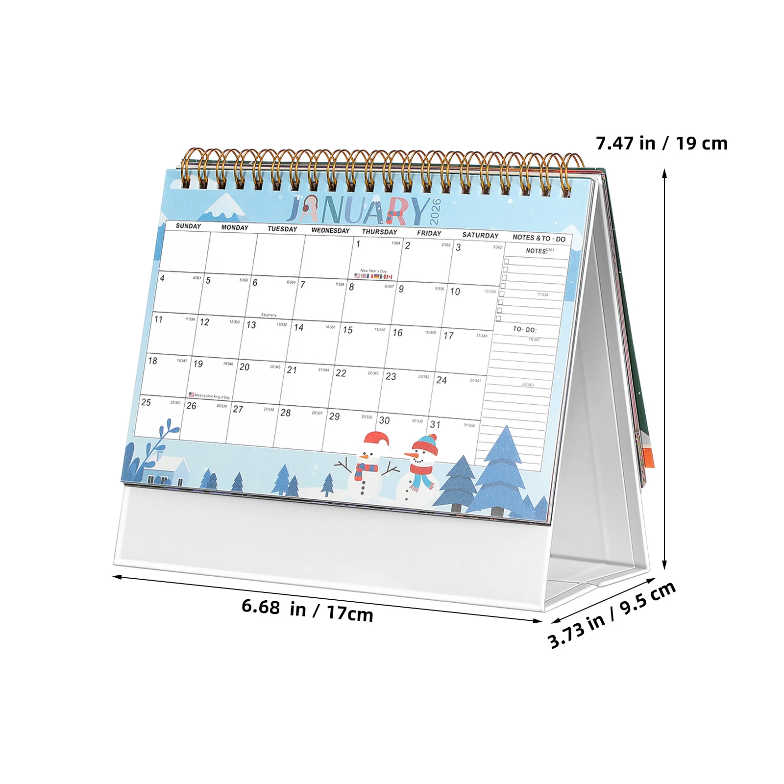 2026 Mini Desk Calendar Compact Thick Paper Flip Design For Daily Schedule Planning Memo Writing Desktop Decoration Small