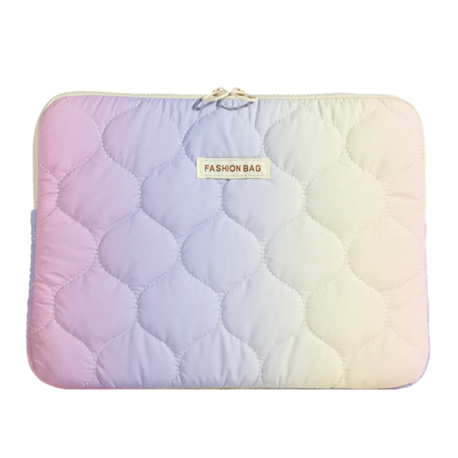 Tie-Dye Gradient Laptop Sleeve Bag 14 Inch Notebook Inner Case Tablet Pouch Quilted Zipper Carry Bag