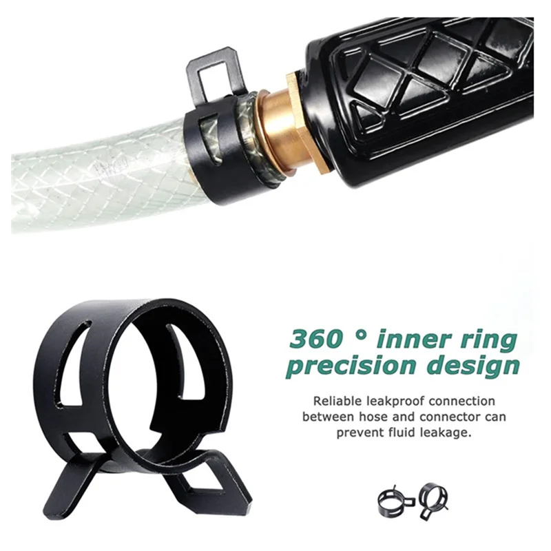 PORK-プレミアム 91 ピース スプリング バンド ホース クランプ コレクション プライヤー付き 効率的な空気および真空ホース管理用