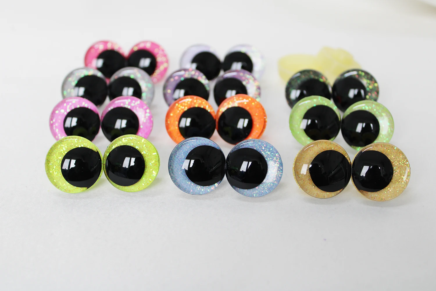 10pcs new strange eyes  12mm 14 16 18 20 25 30mm 35mm 3D comical glitter toy safety eyes  doll eyes eyes with hard washer -C11