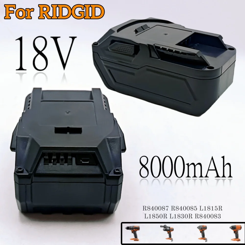 

Литий-ионный аккумулятор AEG 18 В, 8,0 Ач для RIDGID R840087 R840085 L1815R L1850R L1830R R840083, серия беспроводных электроинструментов