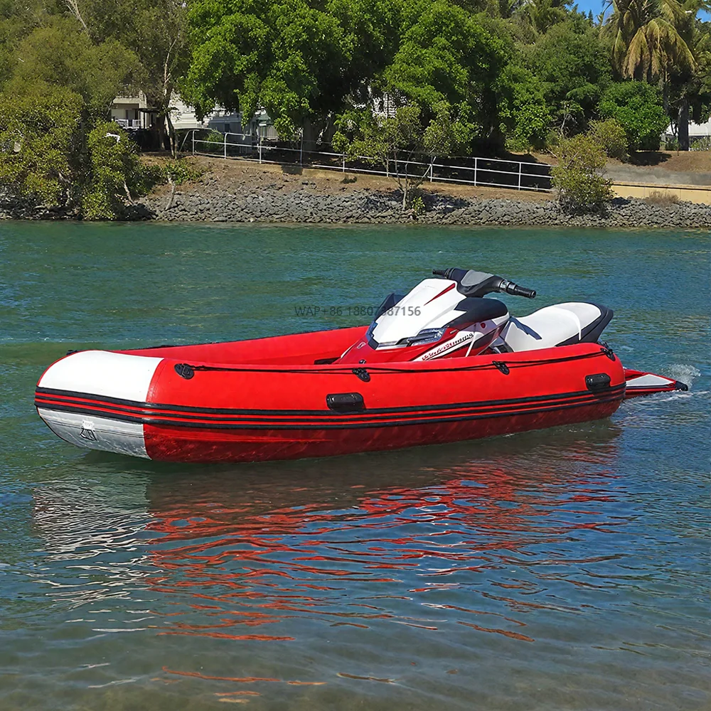 

New Style Inflatable Jet Ski Boat Customized Logo Red Jet Ski Powered Inflatable Tender for Ocean Water