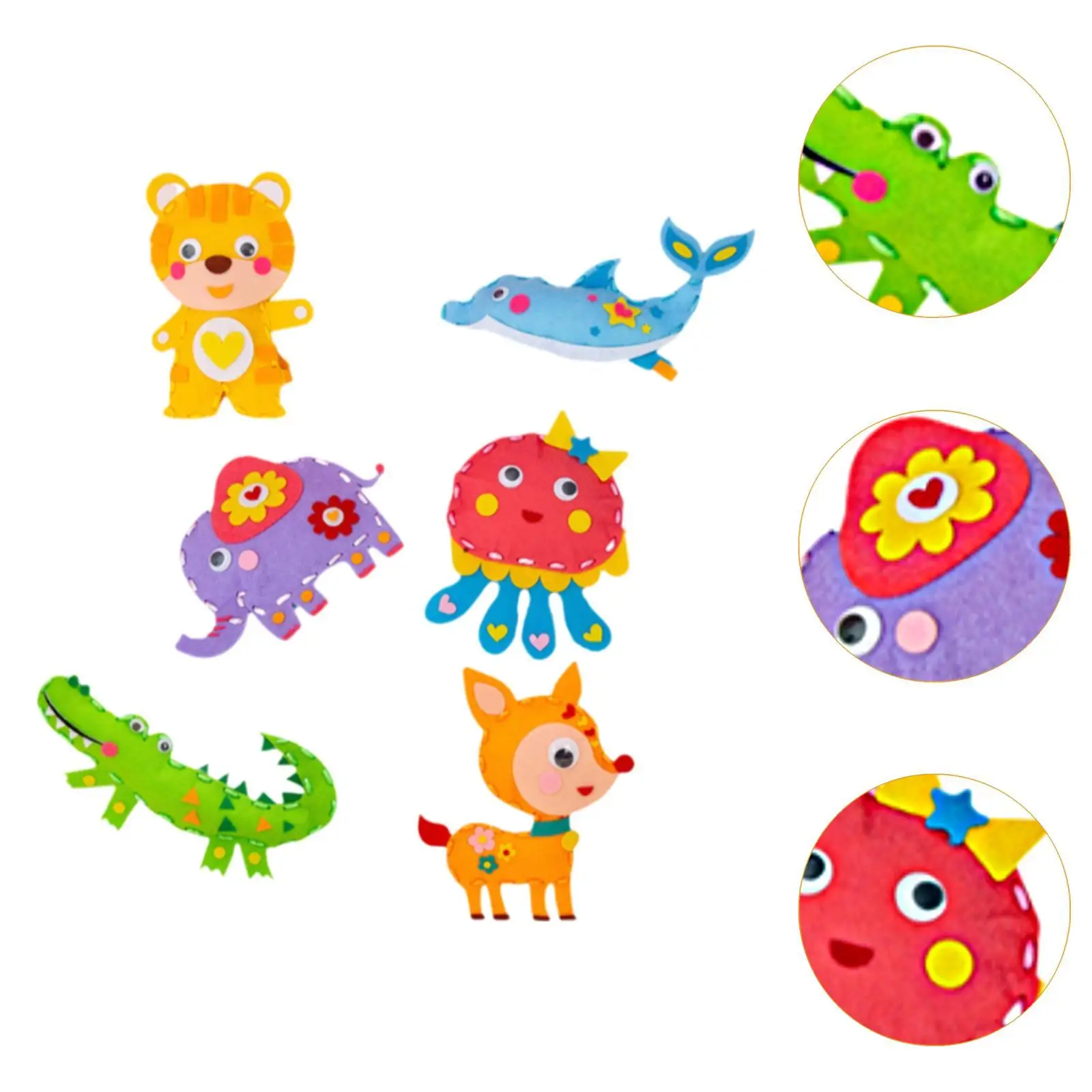 6 قطع من مجموعة الخياطة اليدوية للأطفال لمرحلة ما قبل المدرسة في رياض الأطفال #5