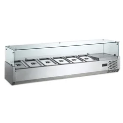 Armario de sobremesa para ensaladas SLT1800Z, mesa comercial para esparcir Pizza, armario refrigerado para ensaladas, refrigerador para postres con congelador de 220v