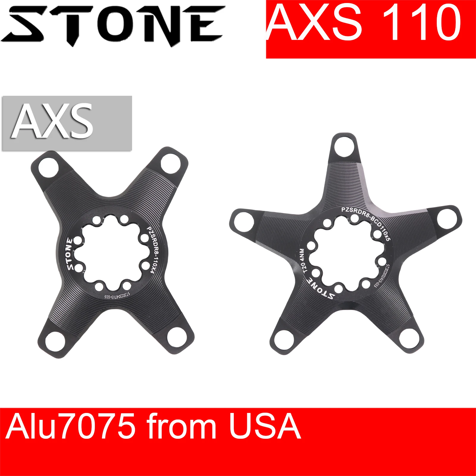 Stone AXS Chainring Adapter Converter Spider 110BCD 5 Arms for Sram Force Red Etap Road Bike Gravel 12S 12 Speed Crank 4700 105