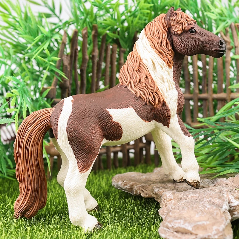 Oenux Simulatie Boerderijdieren Paard Ros Model Actiefiguren Sorraia Lipizzaner Beeldjes Effen PVC Decoratie Speelgoed Kindercadeau