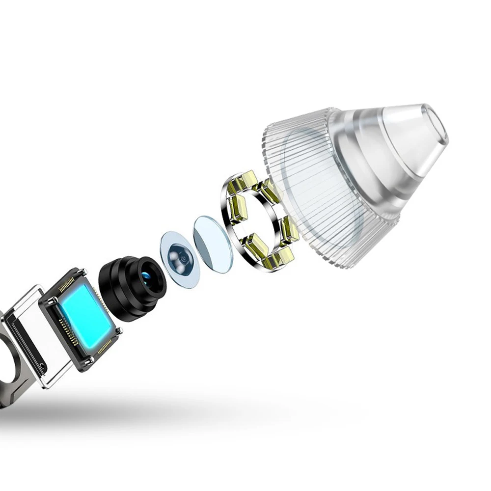 Dispositivo per la rimozione visiva dei punti neri Macchina per la pulizia profonda del viso Punti neri e rimozione dell'acne Estrattore per il viso riscaldato Ventosa elettrica per punti neri