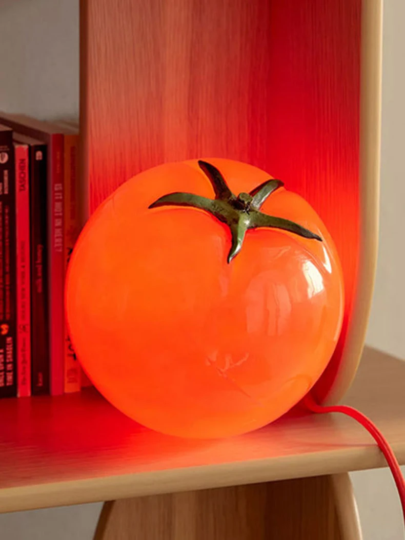 Red Resin Tomato Table Lamp Lovely Home Atmosphere