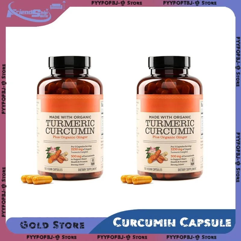 

90/180/270 Pieces Turmeric Ginger Capsules Dietary Supplement Vegetarian No GMO No Gluten