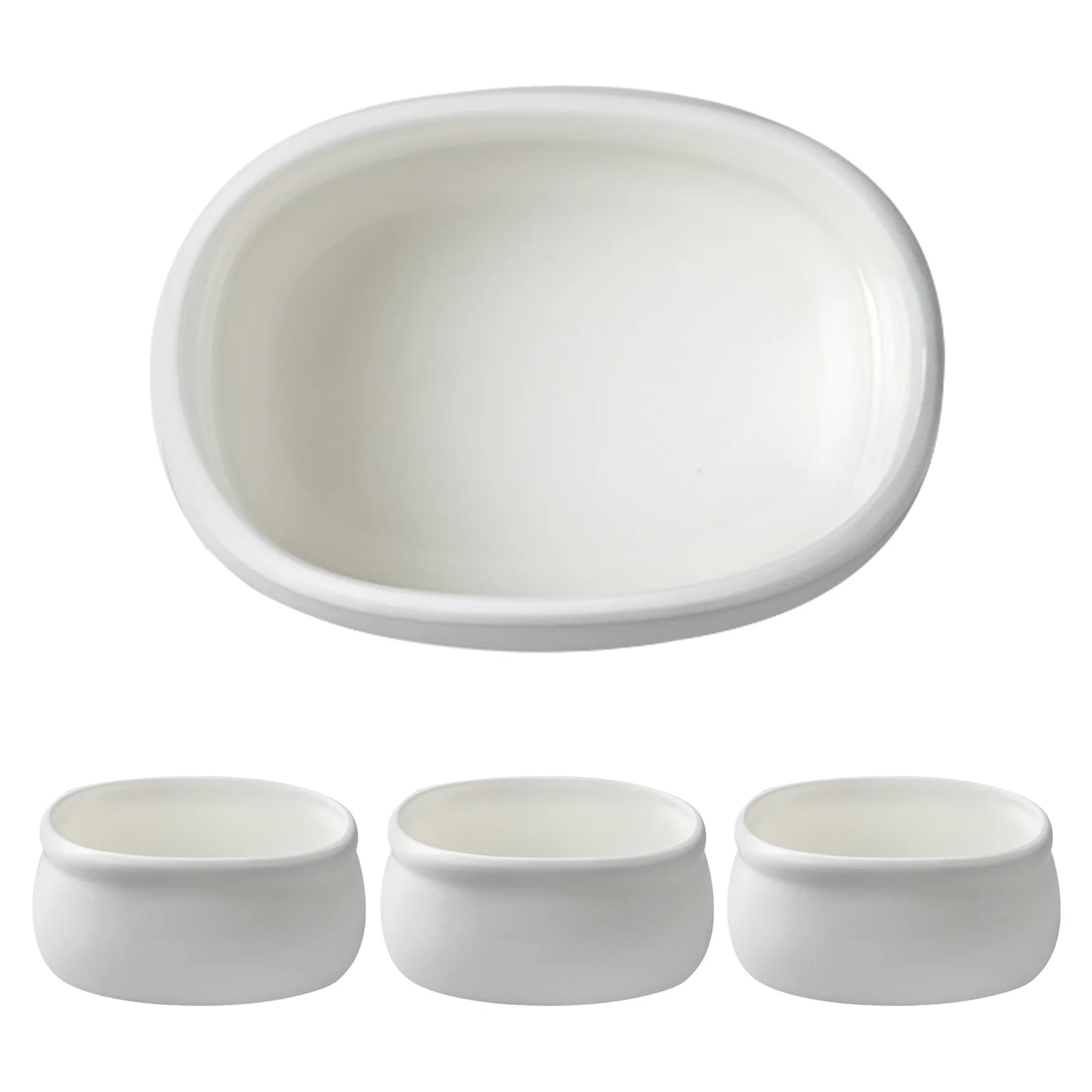 

4 шт., керамическая чаша для хранения, чайные пакетики, конфеты, ватные шарики, органайзер, экономия времени, эффективный держатель для чайных пакетиков, керамическая коробка