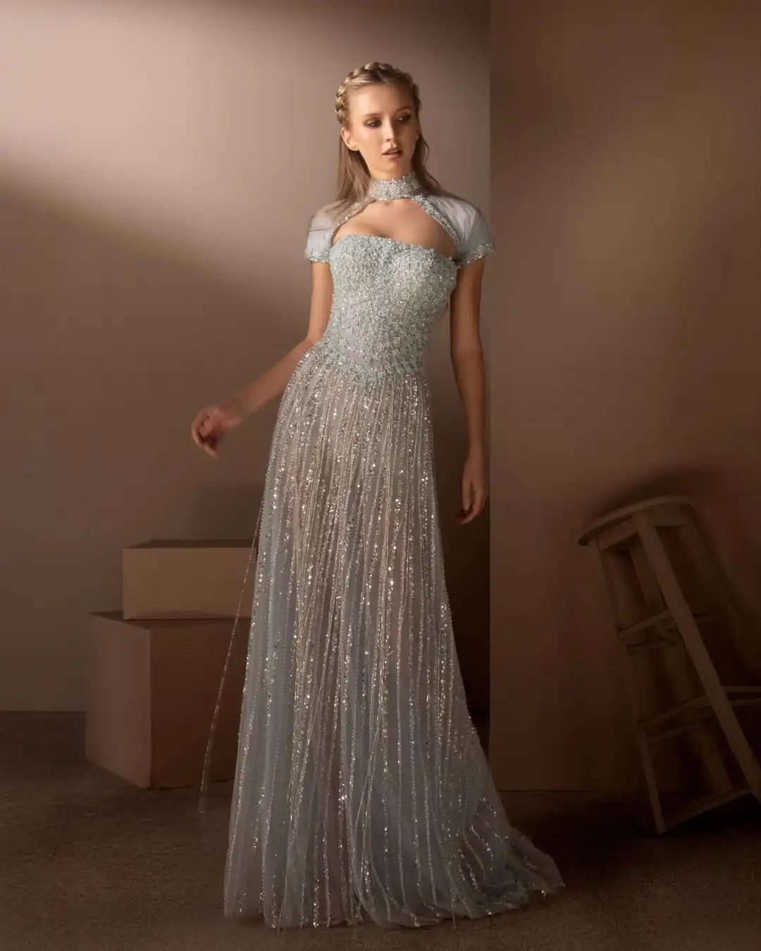 

Новый дизайн, роскошное платье с круглым вырезом и бисером, кисточками, иллюзия, блестки, жемчуг, сексуальное очаровательное вечернее платье трапециевидной формы для выпускного вечера, торжественное вечернее платье