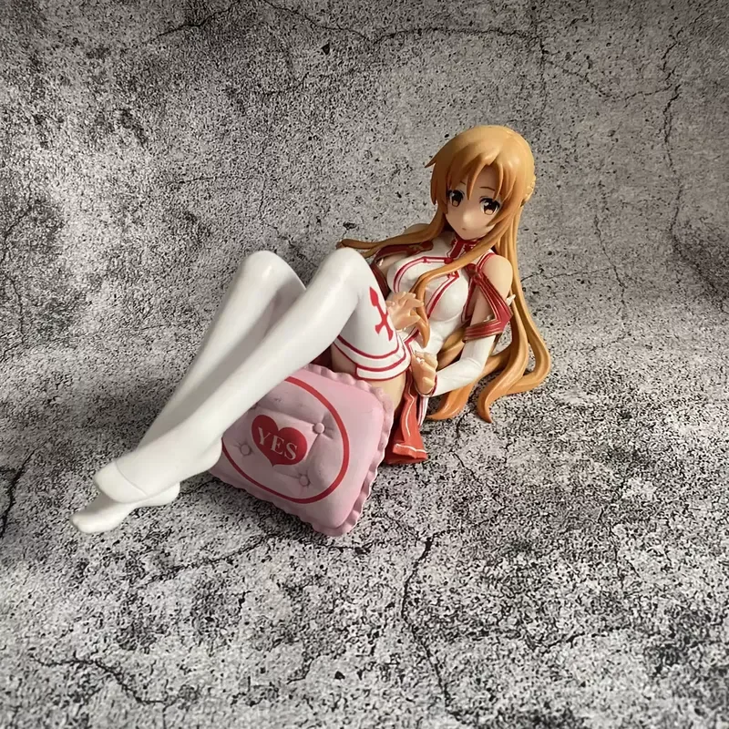 Sword Art Online Asuna Lying Down Figure 1/8 New Wife Pillow Version SAO 7cm PVC Action Collectible Model for Gift Home Decor view 6