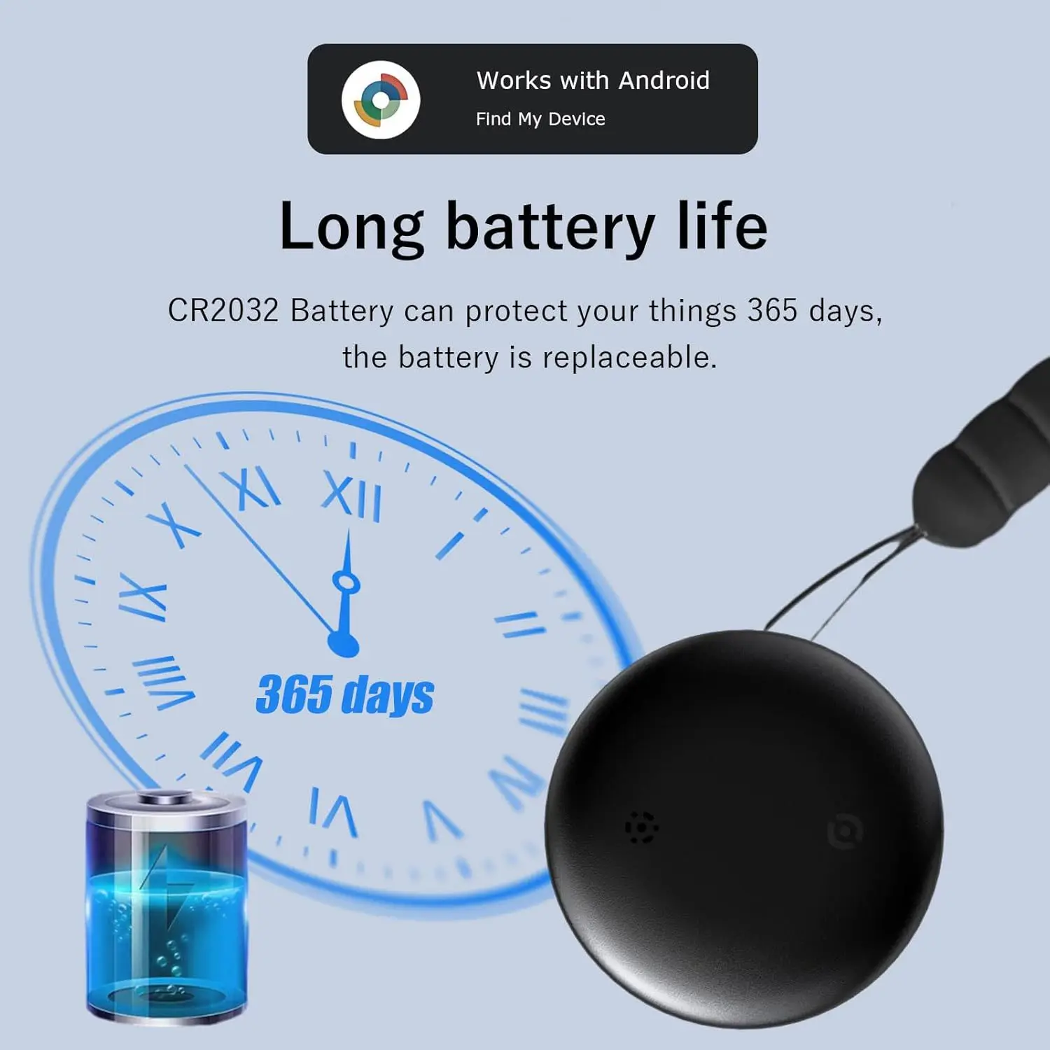Tracker Tags Bluetooth Item Finder Compatible with Google Find Hub APP ( Android Only) Waterproof for Luggage, Bags Wallets Keys view 6